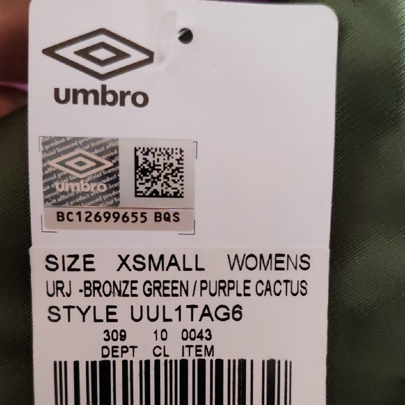 Umbro Women's Green and Purple Bomber set of 2pcs Jacket and pants - Picture 5 of 5